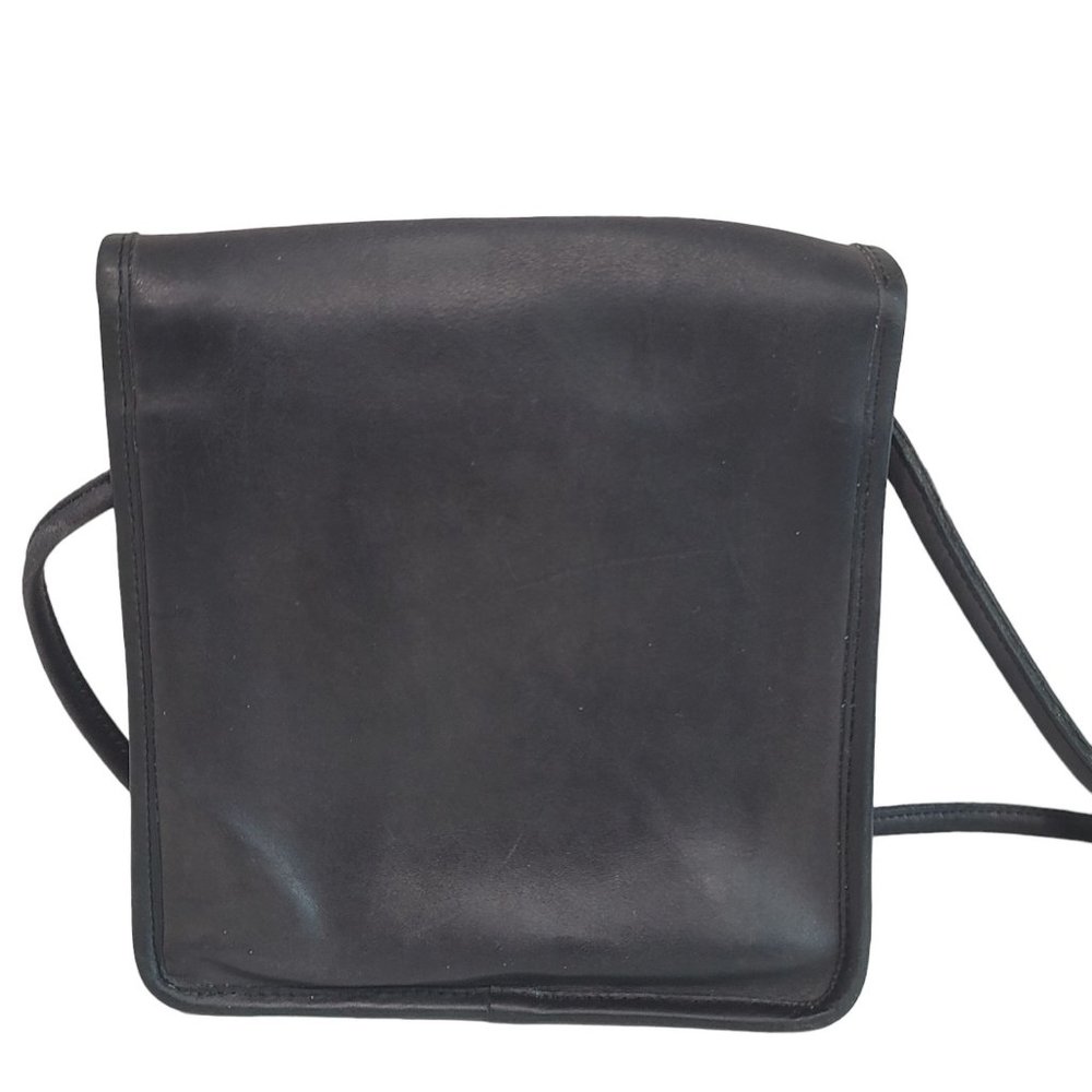 Vintage Coach black leather crossbody bag USA - Picture 5 of 16